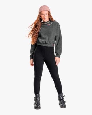 Calça Legging Juvenil Feminina com Pezinho em Molecotton - BaseD reto