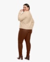 Calça Legging Montaria Plus Size em Cirrê Peluciado - Cereja Rosa - Chocolate-d18ebedf-d777-4225-b8c2-40fc90874cc6
