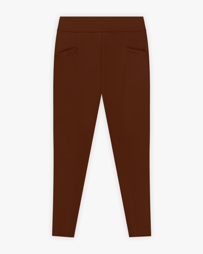 Calça Legging Montaria Plus Size em Cirrê Peluciado - Cereja Rosa - Chocolate-d2c0f3fd-3e25-4620-8d1a-b0aca07e61ba
