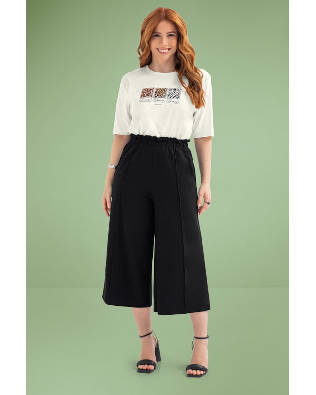 Calça Pantacourt em Moletinho Cereja Rosa-50a9390a-52b2-4f60-bb00-3fdee7e418f0