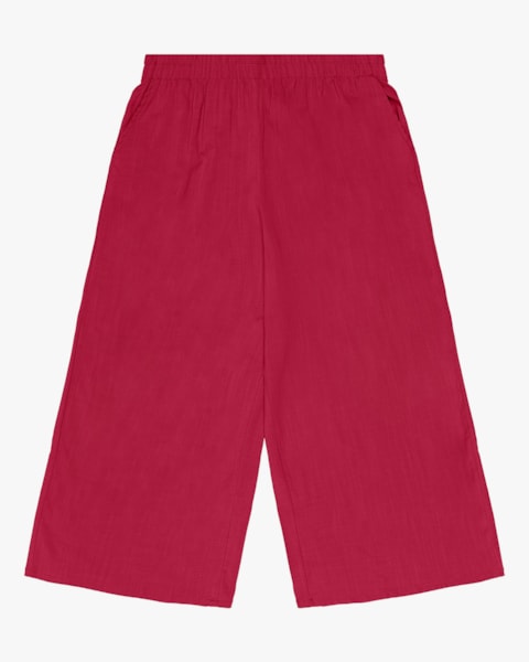 Calça Pantacourt Plus Size em Viscose Cereja Rosa Gengibre