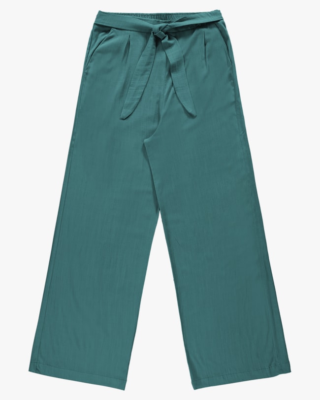 Calça Pantalona em Viscose com Cinto - Cereja Rosa - Miami-bf318d46-9b56-4773-bae4-4379bb487159