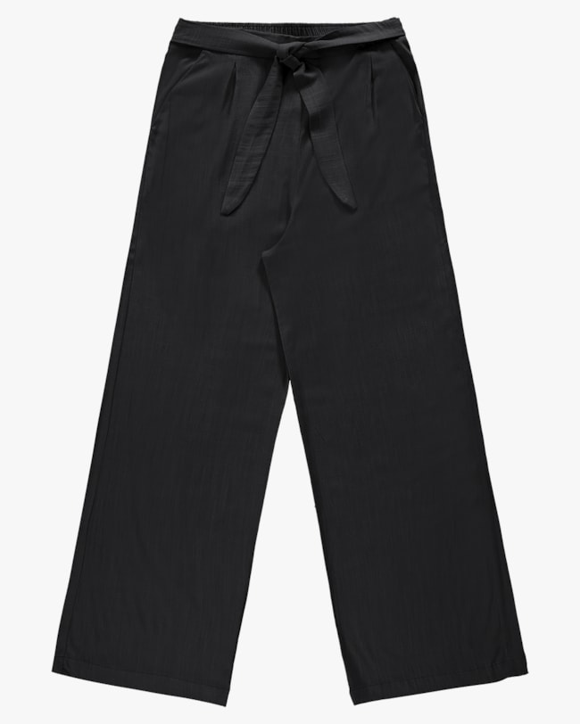 Calça Pantalona em Viscose com Cinto - Cereja Rosa - Preto G-4385d6f0-e82f-4bc7-b3d4-5c2ce0911a8e