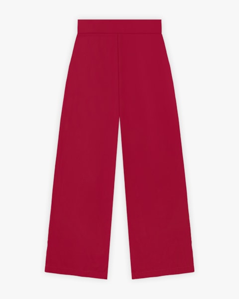 Calça Pantalona Feminina com Bolsos - Cereja Rosa - Malbec
