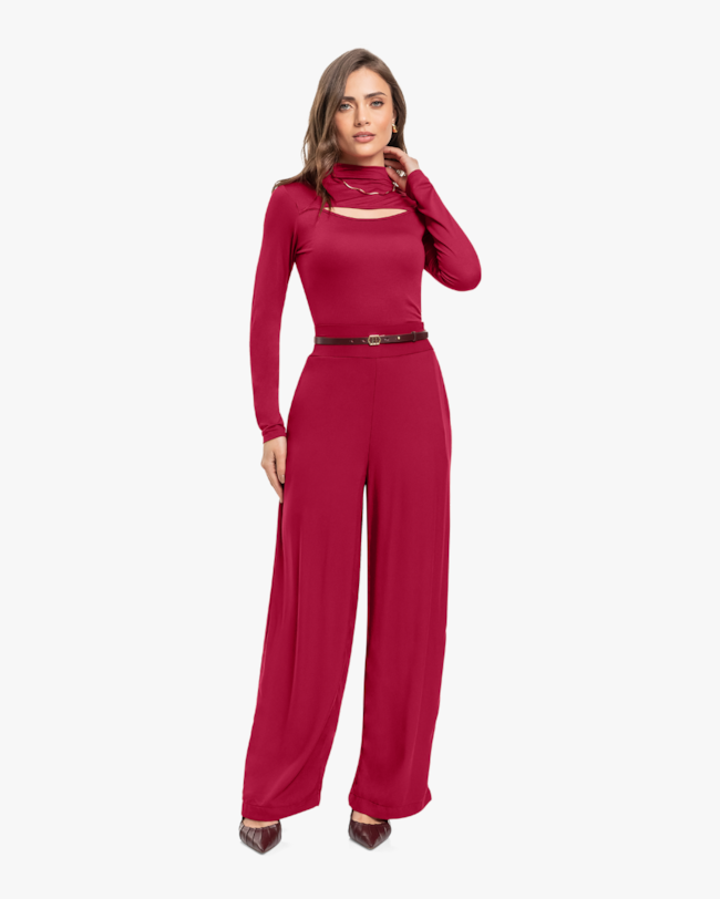 Calça Pantalona Feminina com Bolsos - Cereja Rosa - Malbec-9f6a94fe-ec35-4ec4-b342-cdf3c86641ad