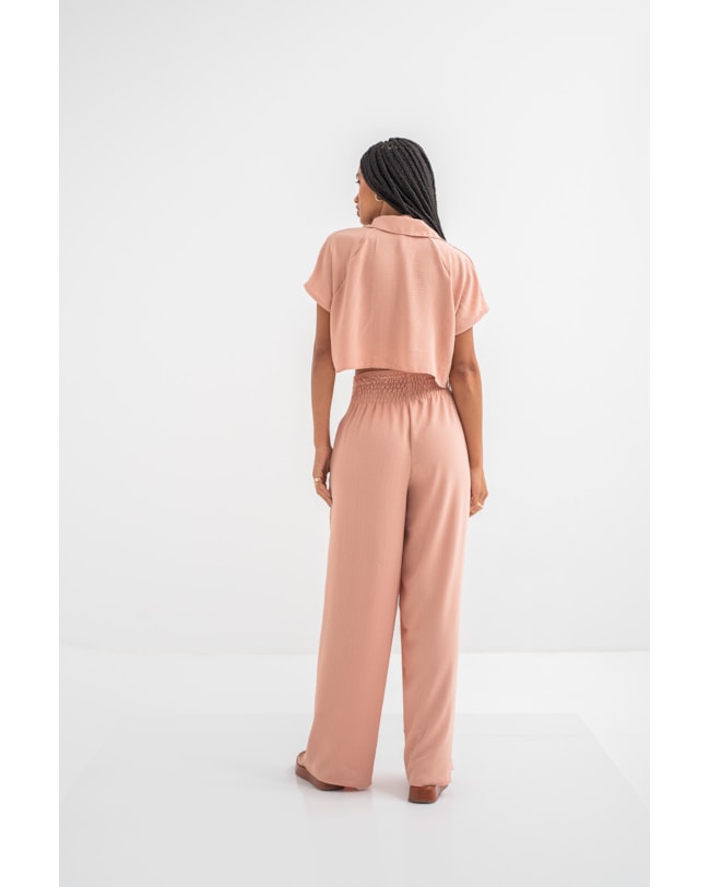 Calça Pantalona Tecido Crepe Cereja Rosa-399cdabc-4306-4514-8f5f-72eb6b9e5ca0