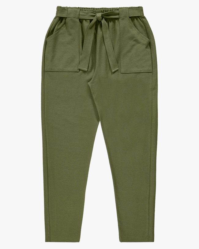 Calça Plus Size em Moletinho com Cinto - Cereja Rosa - Oliveira P-c8e9981e-67e7-456e-8873-f07a84057795