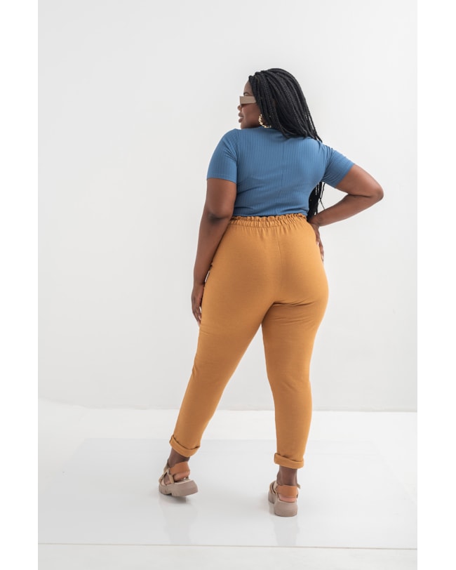 Calça Plus Size Moletinho Sarjado Cereja Rosa-fe29dd31-87b3-458c-9d03-339f3fd07170
