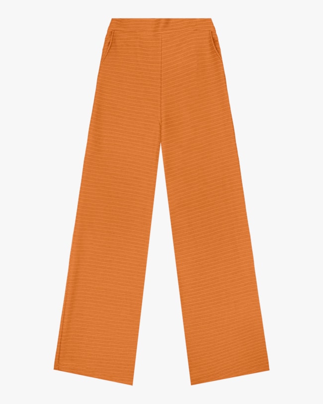 Calça Reta Feminina em Malha Cotelê Cereja Rosa Amarelo-a070f34d-e1db-4fca-8490-6f089fc855b3