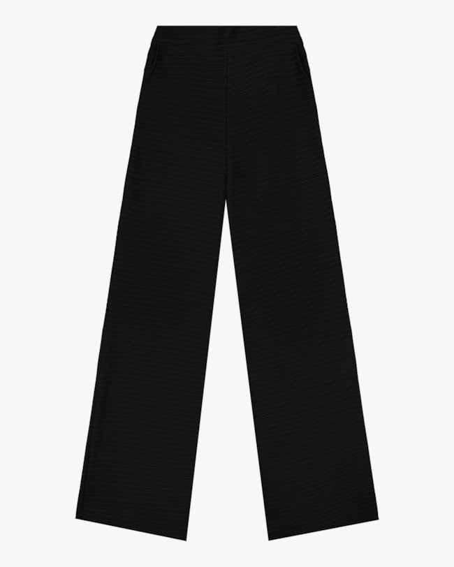 Calça Reta Feminina em Malha Cotelê Cereja Rosa Preto-a1a2cf99-fb59-4429-a4fd-4bf8f60288c2