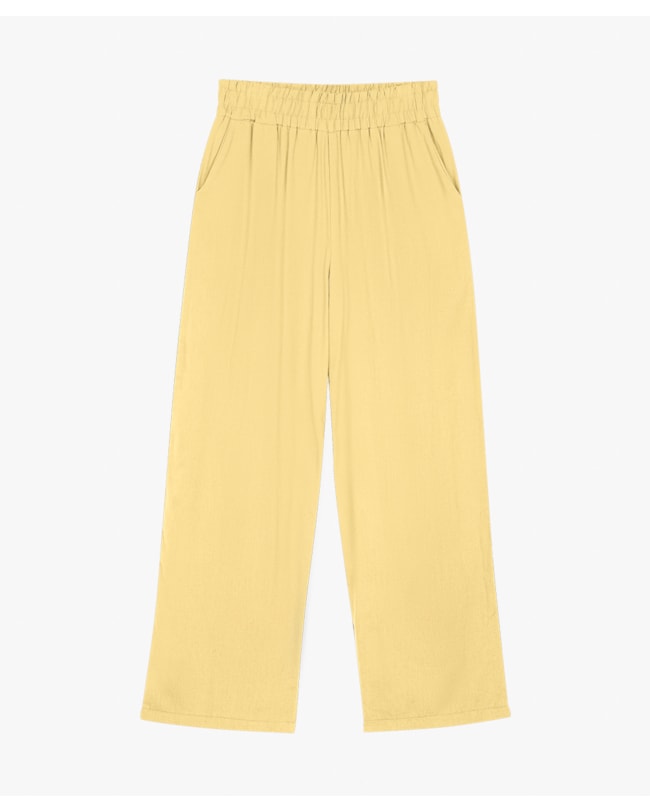 Calça Reta Feminina em Viscose Linho com Bolso - Cereja Rosa - Manteiga-69d878d6-cf70-4ffb-a09c-edd3970f3992