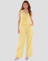 Calça Reta Feminina em Viscose Linho com Bolso - Cereja Rosa - Manteiga-ff13530f-0915-4fc0-b8ef-6ad9b77aaa84