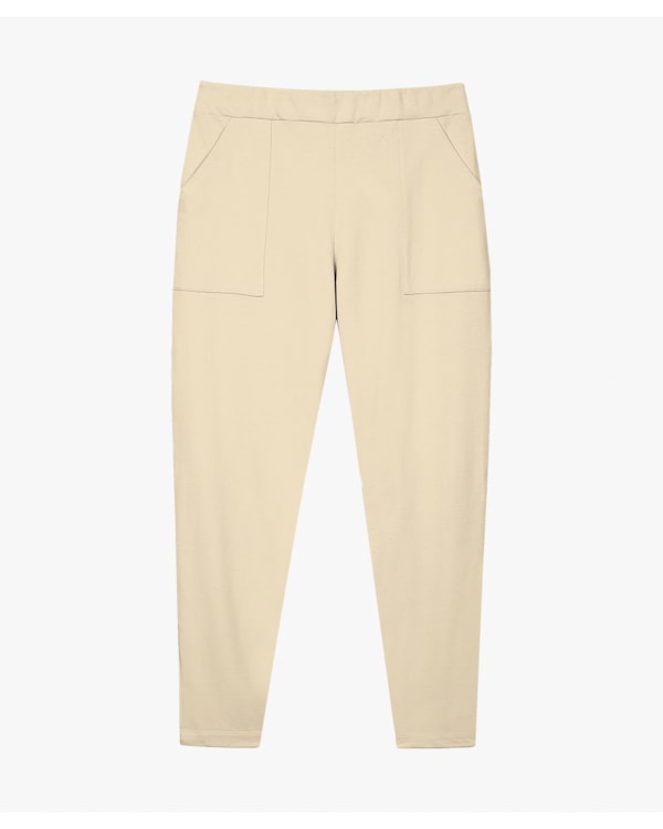 Calça Reta Feminina Plus Size em Moletinho - Cereja Rosa - Tapioca