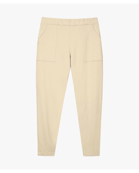 Calça Reta Feminina Plus Size em Moletinho - Cereja Rosa - Tapioca