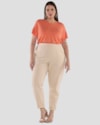 Calça Reta Feminina Plus Size em Moletinho - Cereja Rosa - Tapioca-5fd5e150-2452-4443-b540-a859786f85e0