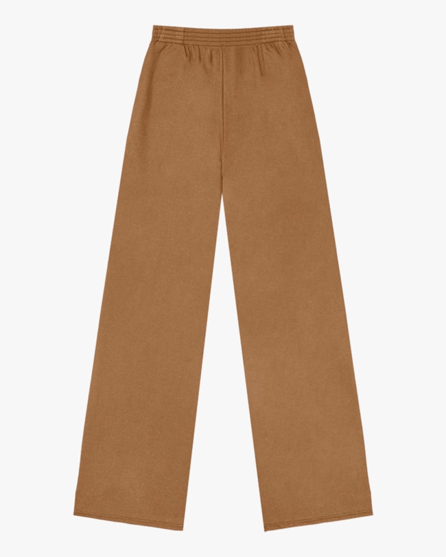 Calça Wide Leg em Moletinho Gengibre Cereja Rosa-6481b3e3-cc69-4012-998f-a7a50d84d13c