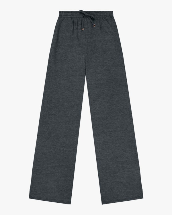 Calça Wide Leg em Moletom Cereja Rosa Deserto