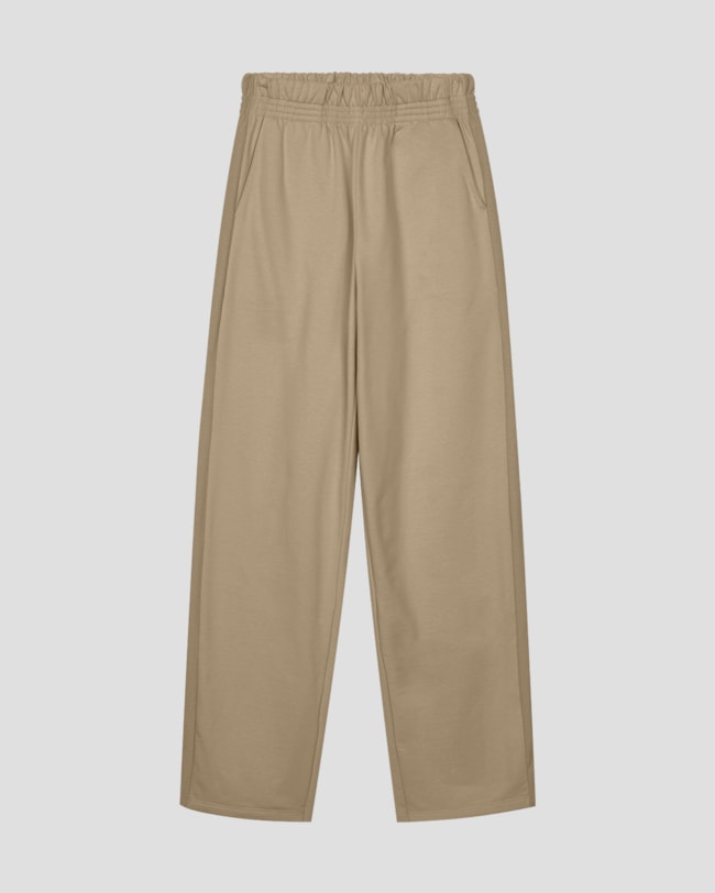 Calça Wide Leg Feminina em Moletom com Bolso - Cereja Rosa - Bege-107c5cf2-b5fd-48c0-b763-791ba40916f4