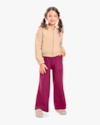 Calça Wide Leg Infantil Menina em Moletom - Kely Kety - Deserto-11e9b3a4-0bc2-4015-853b-93d0db720a7f