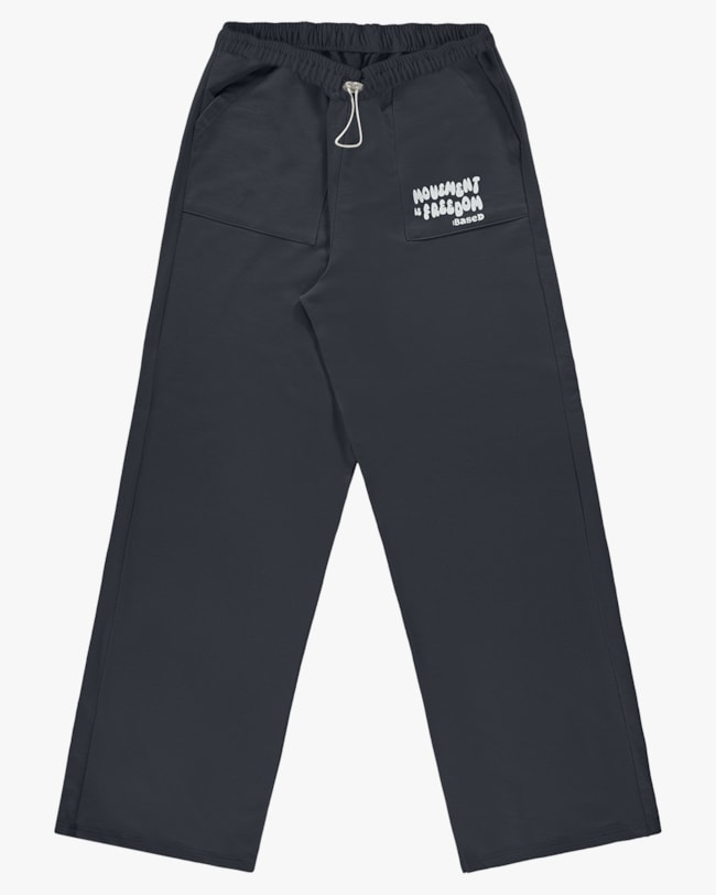 Calça Wide Leg Juvenil em Moletinho com Elástico Ajustável - BaseD - Preto-184ec826-6937-4453-b12f-e73afe3a5b40