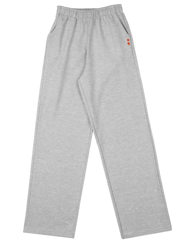 Calça Wide Leg Juvenil em Moletom BaseD - Mescla-6bee2796-96df-4f21-95ce-44fa35b35927