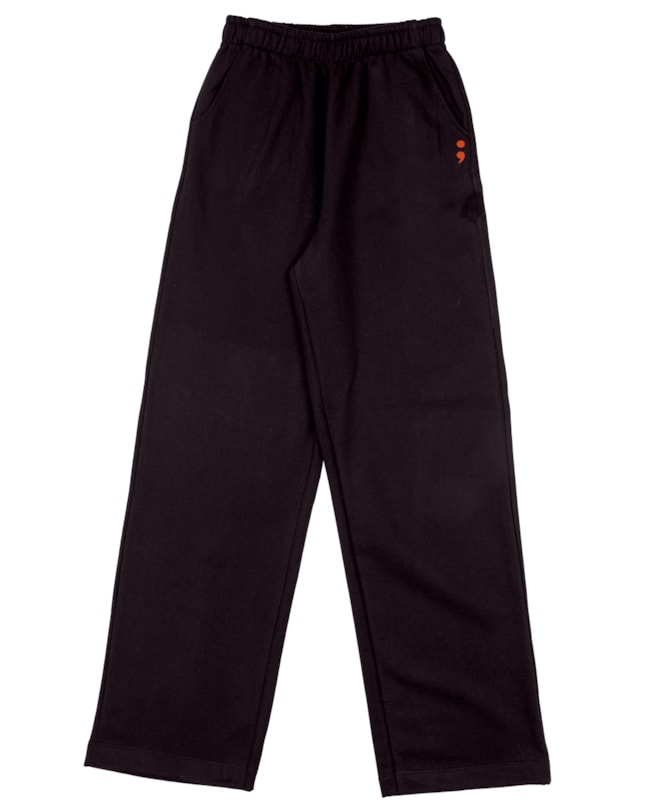 Calça Wide Leg Juvenil em Moletom BaseD - Preto-98d04a79-51b2-427f-8c74-dd5b800a2181