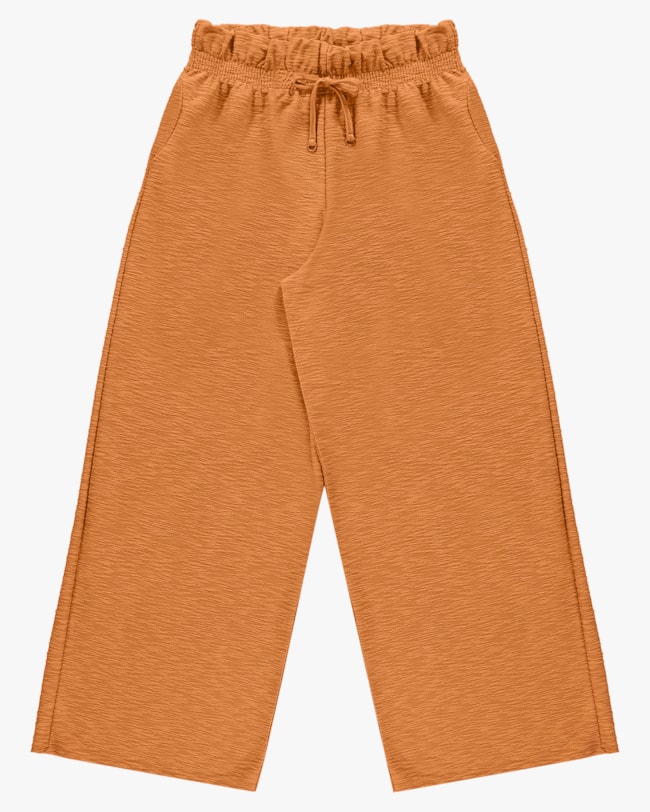 Calça Wide Leg Plus Size em Moletinho - Cereja Rosa - Amarelo P-de3c3789-2423-4881-a6f2-088eabcfe526