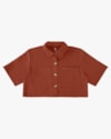 Camisa Cropped em Tecido Plano Linen - Cereja Rosa - Cerâmica G-6d9c6846-4522-4f2e-8a9b-8de82d4aad74