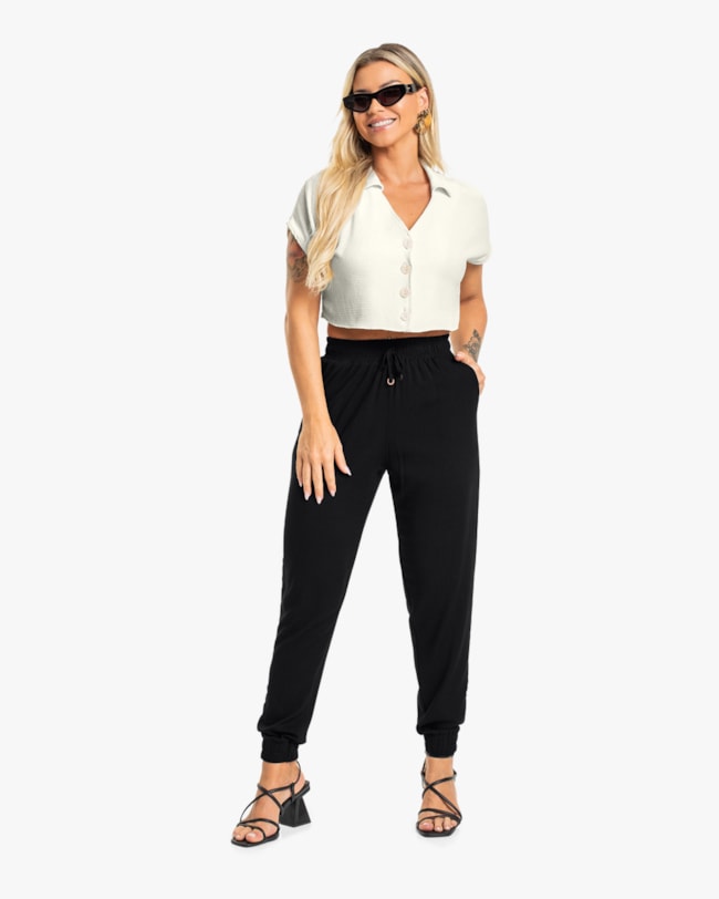 Camisa Cropped Feminina em Tecido Plano Cereja Rosa-02c160fa-b4d4-4bd3-b962-84b3d608b93e