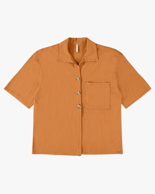 Camisa Feminina Manga Curta em Viscose - Cereja Rosa - Orange-44c670b8-fba5-4dd1-b104-07b77ba2b09d