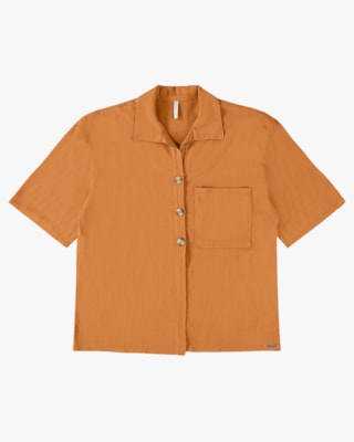 Camisa Feminina Manga Curta em Viscose - Cereja Rosa - Orange G