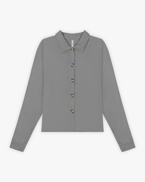 Camisa Feminina Manga Longa em Viscose - Cereja Rosa - Silver