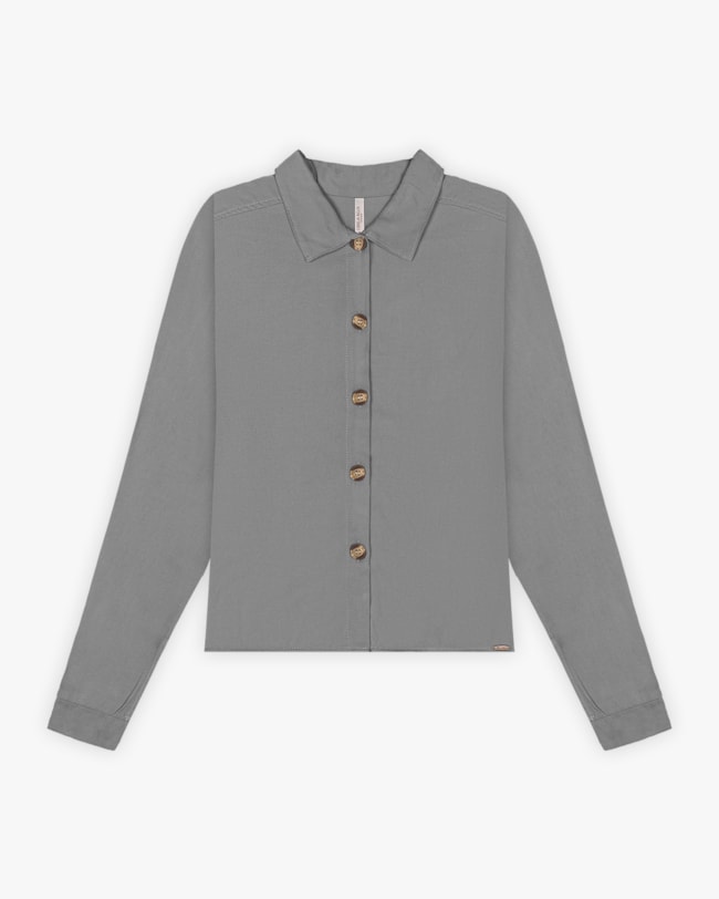 Camisa Feminina Manga Longa em Viscose - Cereja Rosa - Silver-bd36618f-33c7-4cc8-88cc-953bfe6d00ff