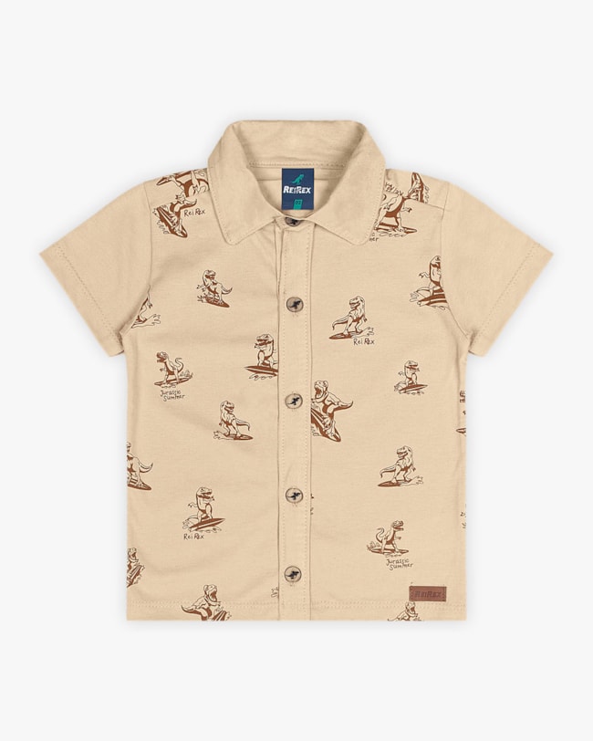 Camisa Infantil Masculina Estampa Dinossauro - ReiRex - Deserto-d5657a34-4302-4dc0-813d-1e6258107133