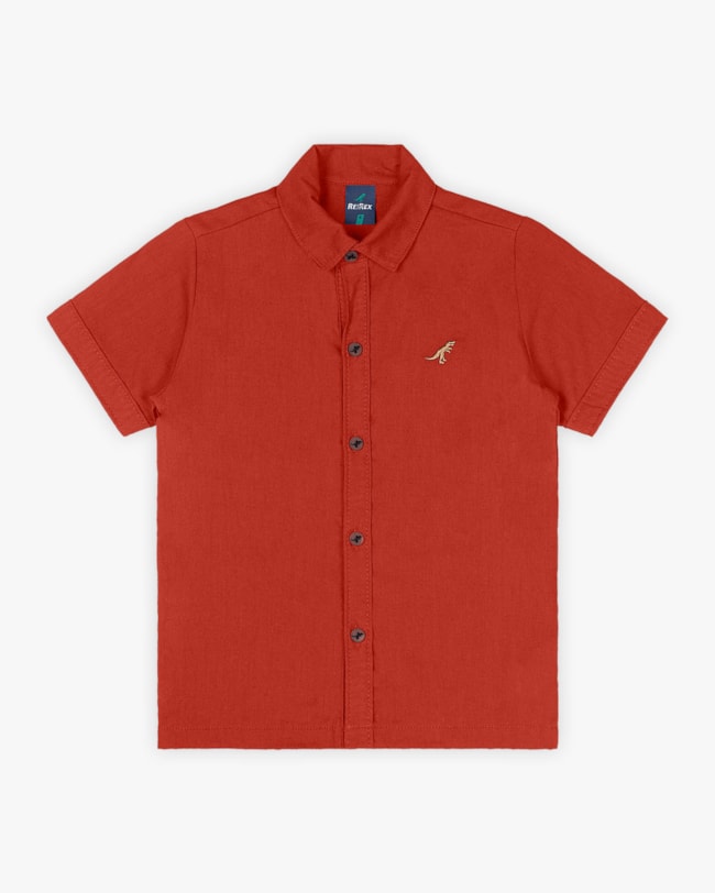 Camisa Infantil Masculino em Viscose Linho - ReiRex - Cerâmica-0e02a16b-2791-4b49-8563-47f7b0a5480b