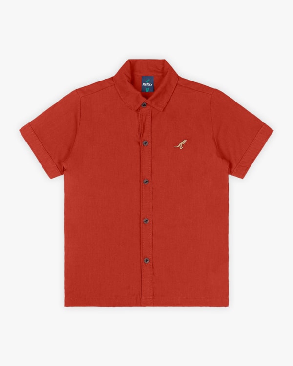 Camisa Infantil Masculino em Viscose Linho - ReiRex - Cerâmica