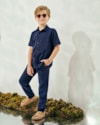 Camisa Infantil Masculino em Viscose Linho - ReiRex - Noturno-c2e7044e-c572-4d85-8a6d-4eff10bf61f1