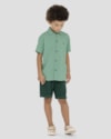 Camisa Infantil Menino em Viscose Linho com Bordado ReiRex Verde-7eff7472-6272-4150-b122-93053ed94791