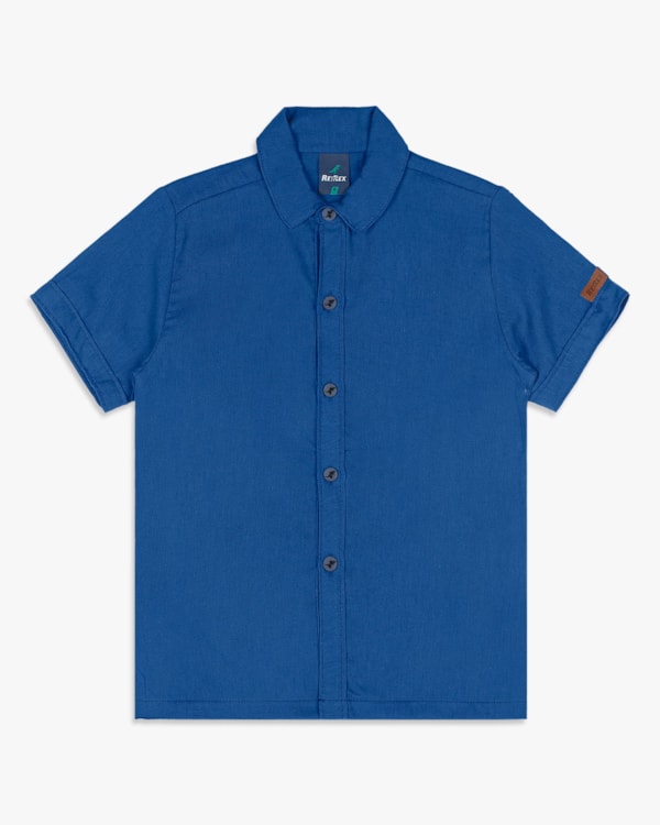 Camisa Infantil Menino em Viscose Linho - ReiRex - Royal