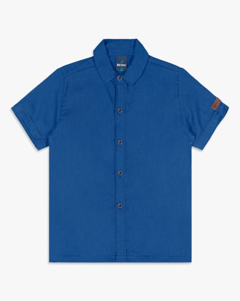 Camisa Infantil Menino em Viscose Linho - ReiRex - Royal