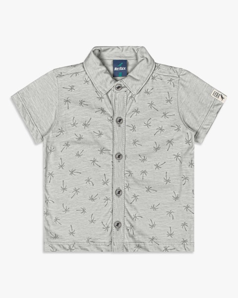 Camisa Infantil Menino Manga Curta Estampada - ReiRex - Elegance