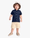 Camisa Infantil Menino Manga Curta Estampada - ReiRex - Oxford-2b447009-a050-46a7-8b05-8e0c58ad0b52