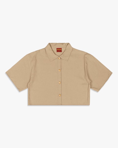 Camisa Juvenil Feminina em Viscose Linho - BaseD - Macchiato