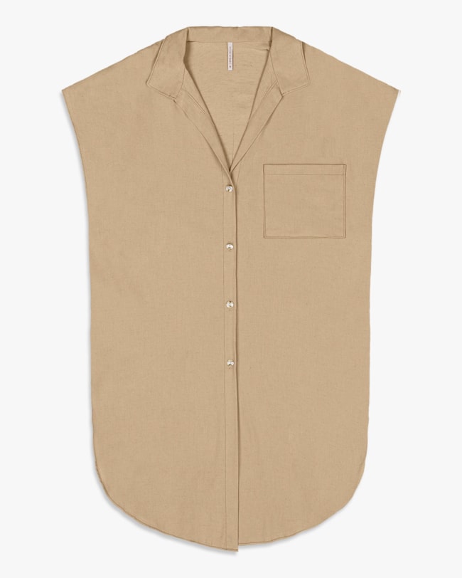 Camisa Long Feminina Plus Size em Viscose Linho - Cereja Rosa - Macchiato-d547b845-2042-48b9-97bf-5ce05c10e0f8