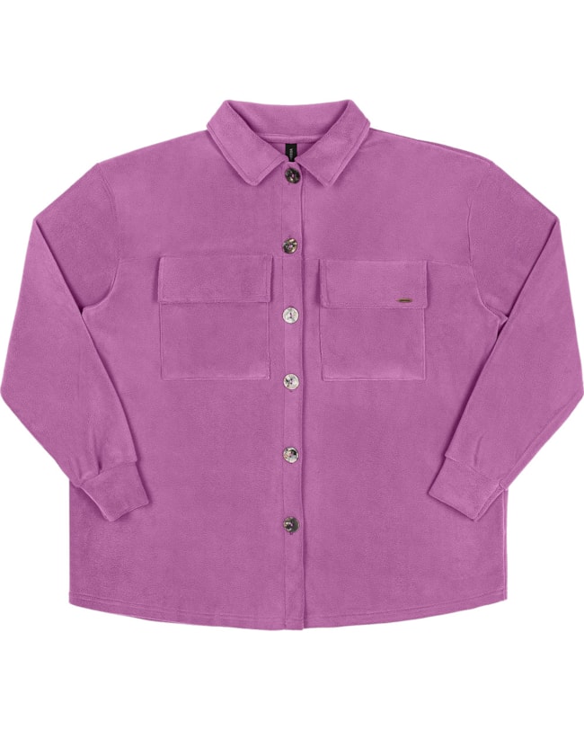 Camisa Oversized Feminina Cereja Rosa Aveludada-59c38131-3b14-4898-8136-24b48cef4f37