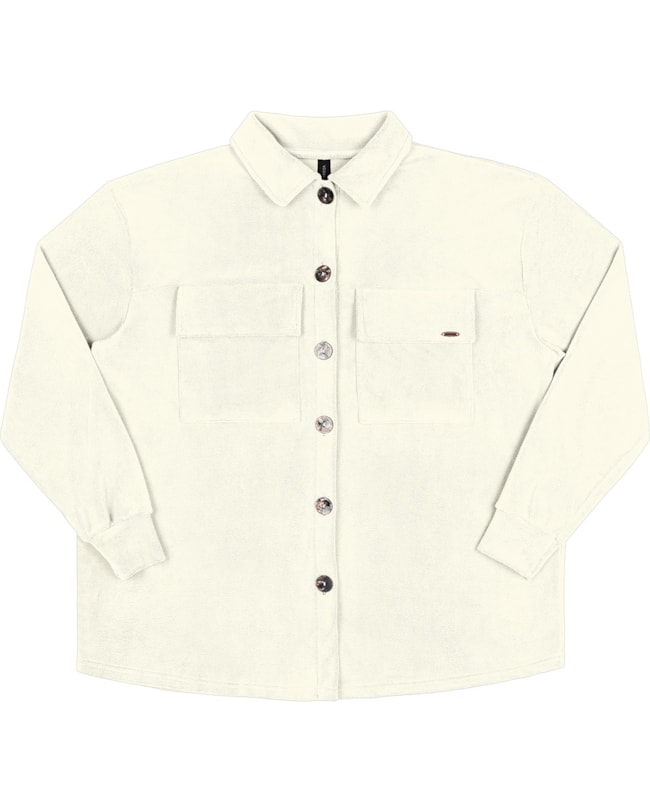 Camisa Oversized Feminina Cereja Rosa Aveludada - NATURAL-0664b030-d6ae-46c9-9d80-42c2edfcdf57