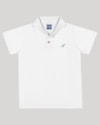 Camisa Polo Básica Infantil Masculino - ReiRex - Branco-ab796cd4-4806-4638-86d6-5df0d622d8f2