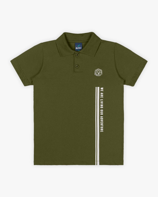Camisa Polo Infantil Masculina em Meia Malha - Reirex - Oliveira-35a586fc-099c-482f-9a55-45086ed878a8
