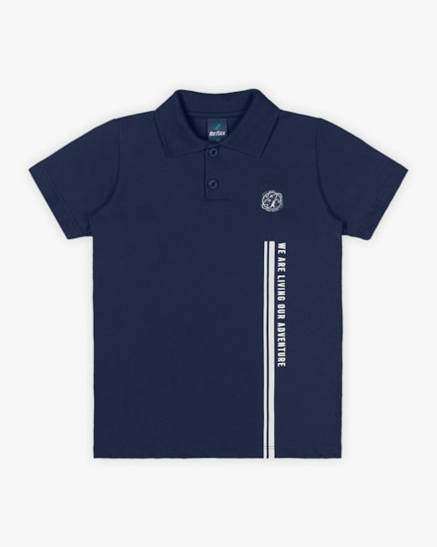 Camisa Polo Infantil Masculina em Meia Malha - Reirex - Oxford