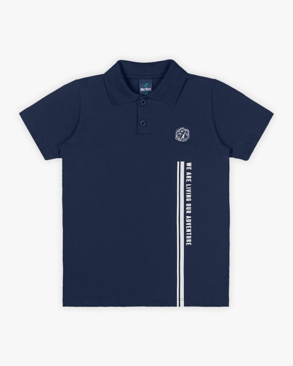 Camisa Polo Infantil Masculina em Meia Malha - Reirex - Oxford